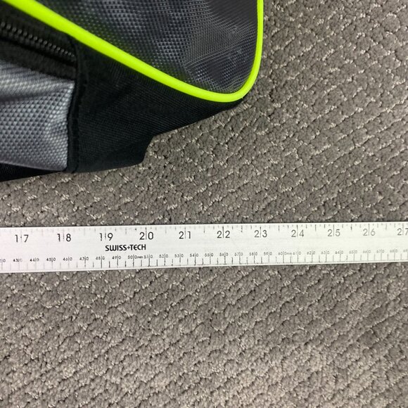 Adidas Duffle Bag Gray Neon Yellow Defender IV 2015 Shoulder Strap Duffel Gym - Picture 11 of 14